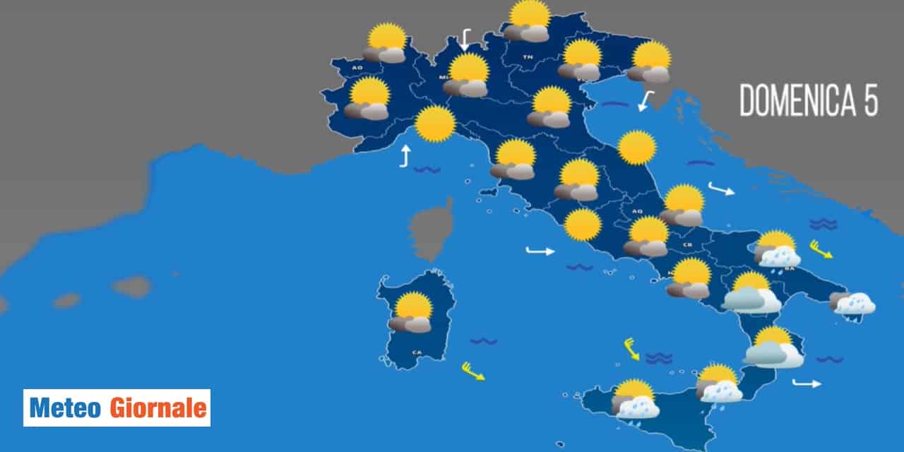 Meteo domani, 5 marzo con le ultime piogge, si placa il ciclone Juliette!
