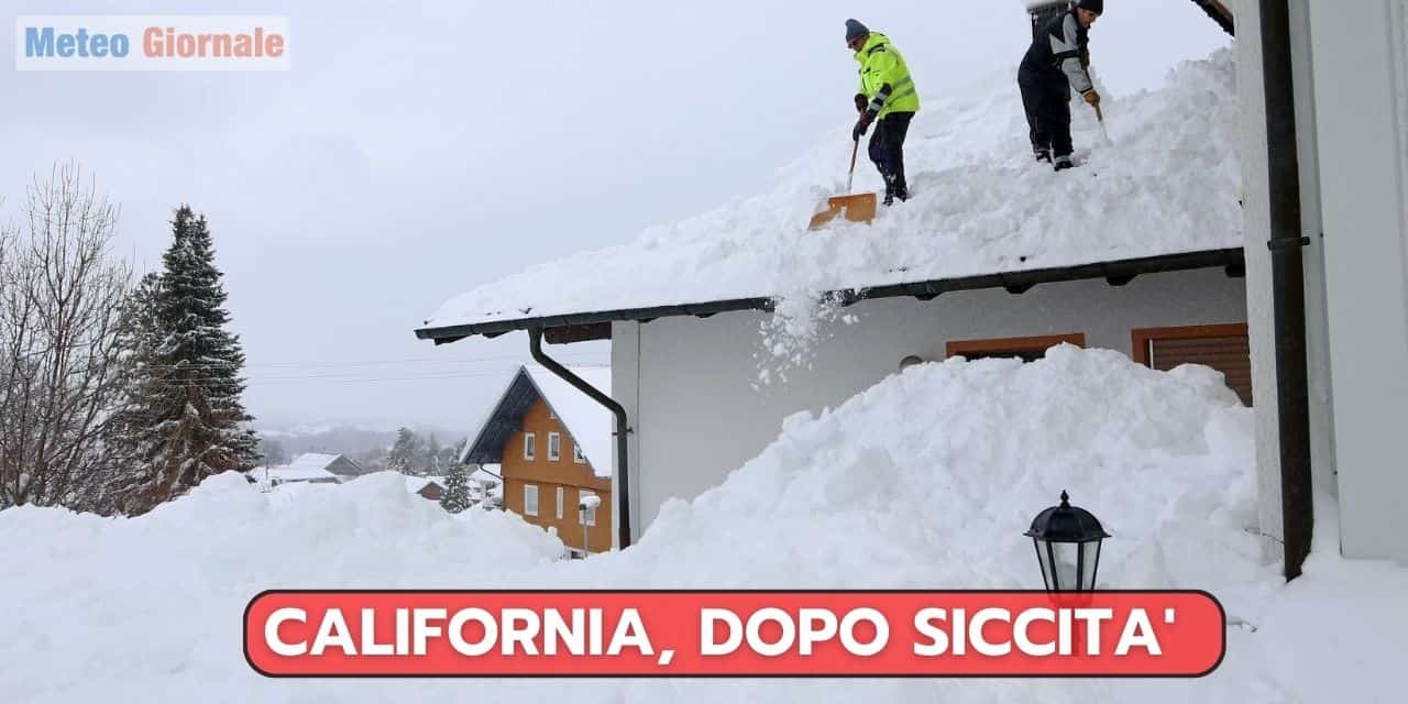 Meteo con straordinarie nevicate in California, Yosemite Park chiuso per la troppa neve