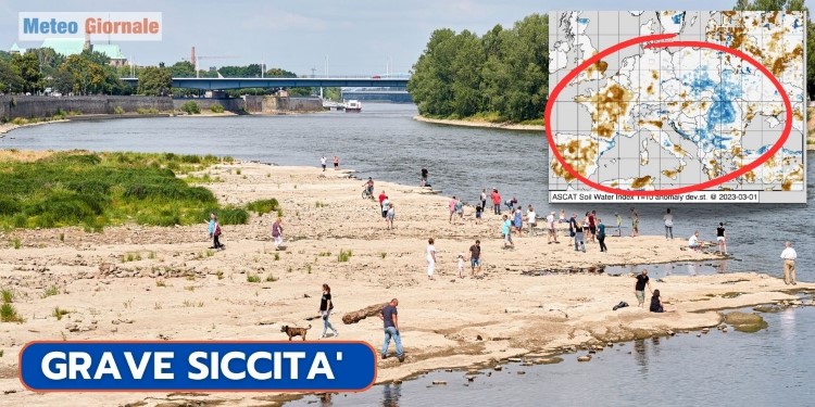 Meteo: CNR, la siccità raggiunge valori storici, non solo in Italia, ma anche in Francia e Inghilterra