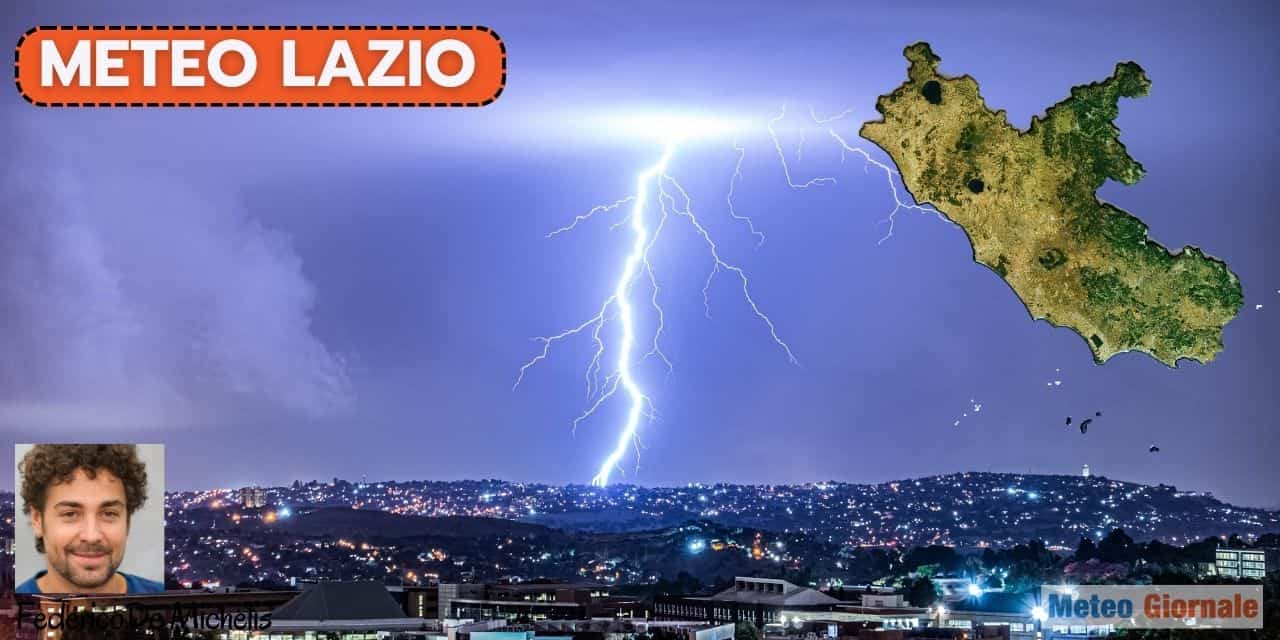 Meteo Lazio: arriva una perturbazione con pioggia forte soprattutto lunedì