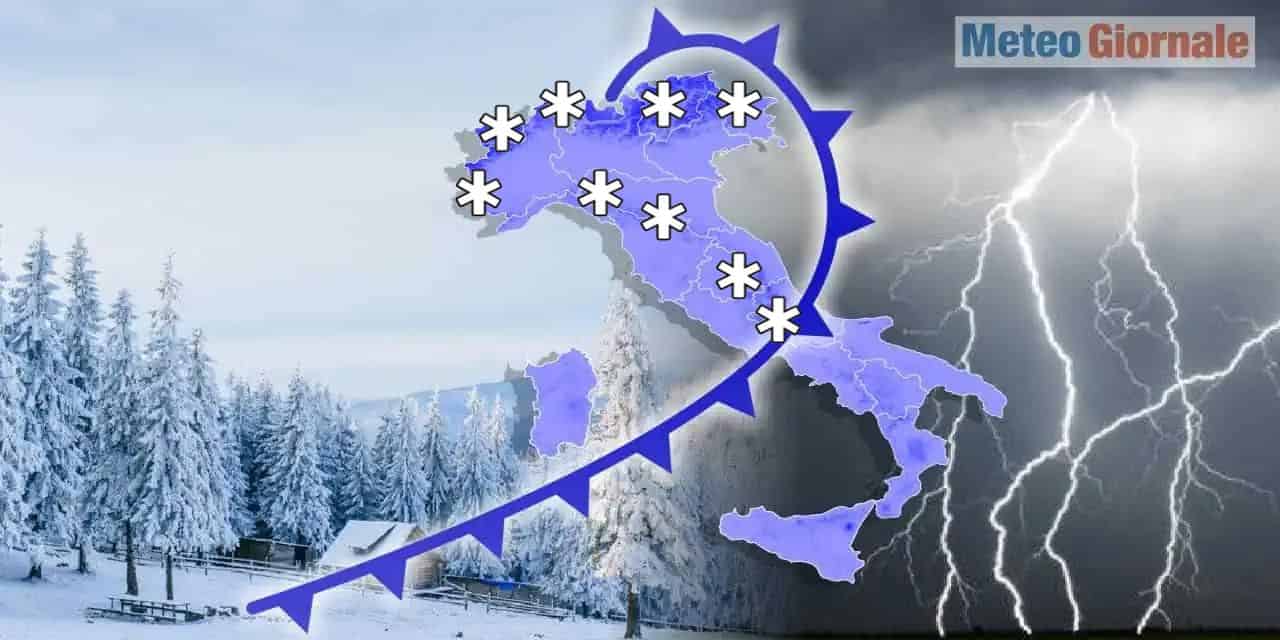 Meteo prossima settimana, brusca virata con improvviso ritorno dell’Inverno. Neve
