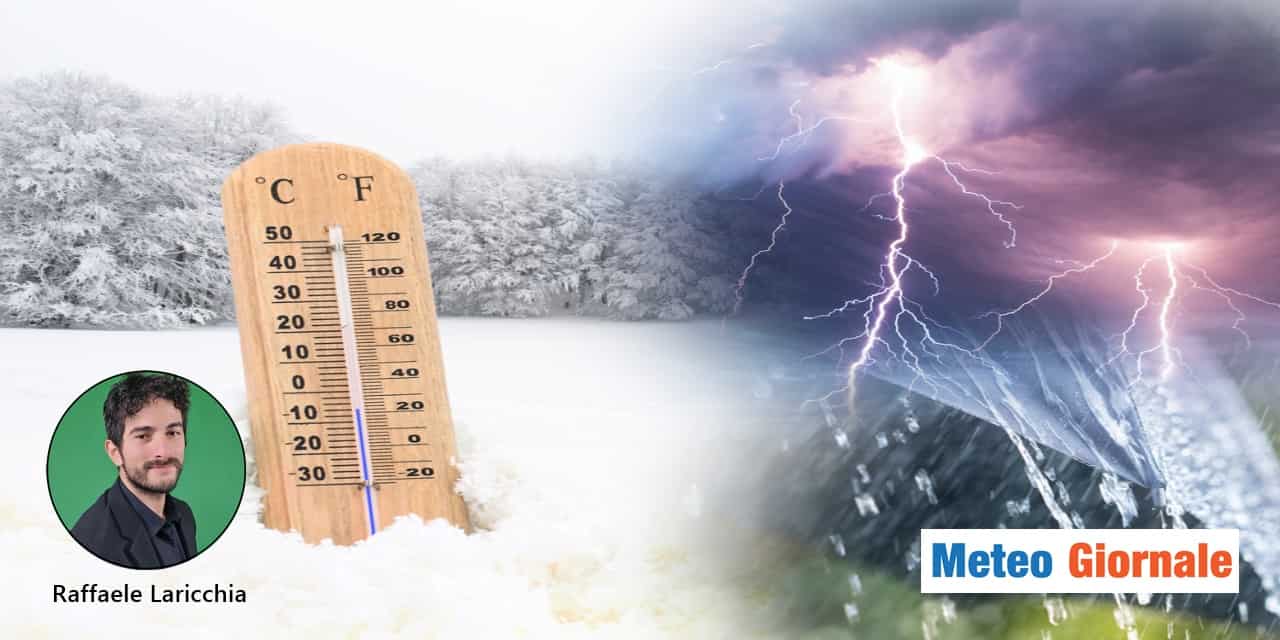 Meteo: maltempo e irruzione FREDDA a metà settimana, le temperature crolleranno