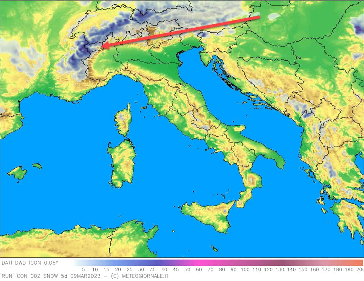 Meteo, neve prevista nei prossimi giorni. Le maggiori in Valle d’Aosta