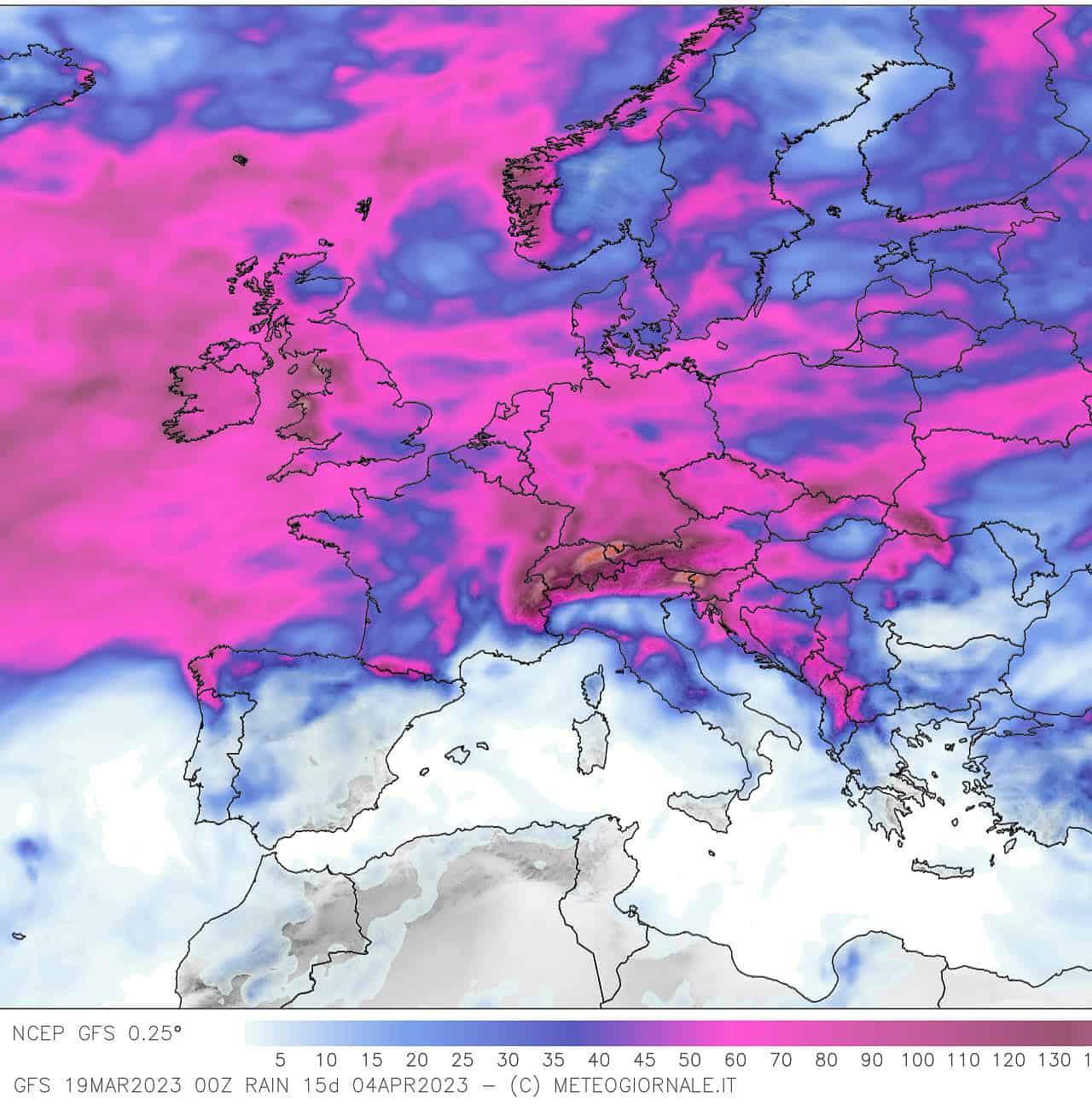 Meteo, attese forti piogge e neve per le Alpi e Prealpi. Segno di Primavera