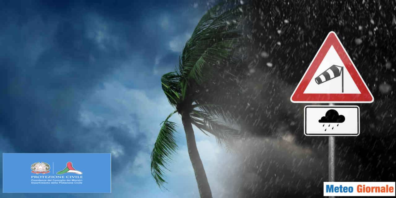 Allerta Meteo Protezione Civile, maltempo e bufere di vento. I dettagli