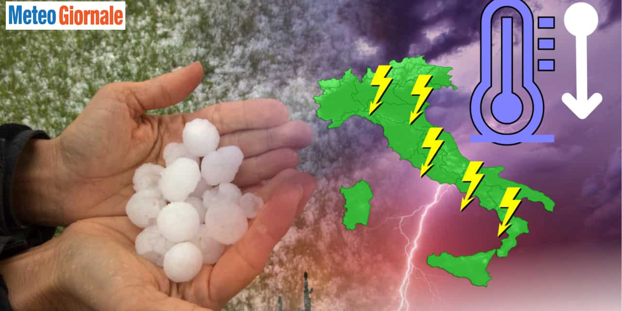 Meteo: sono in arrivo violenti temporali e anche la grandine, vediamo dove