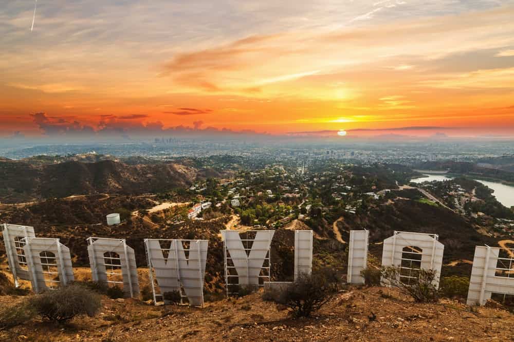 tramonto los angelese hollywood