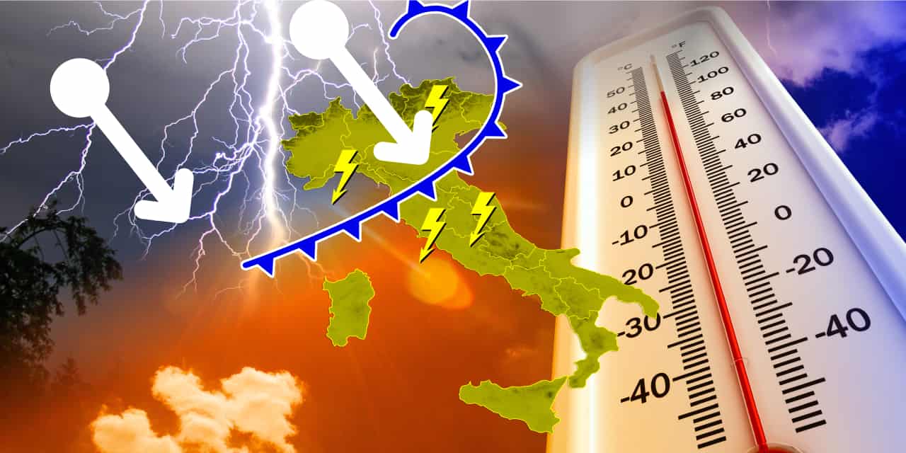 Meteo: sconquasso clamoroso, dal caldo all’assalto del fronte freddo polare
