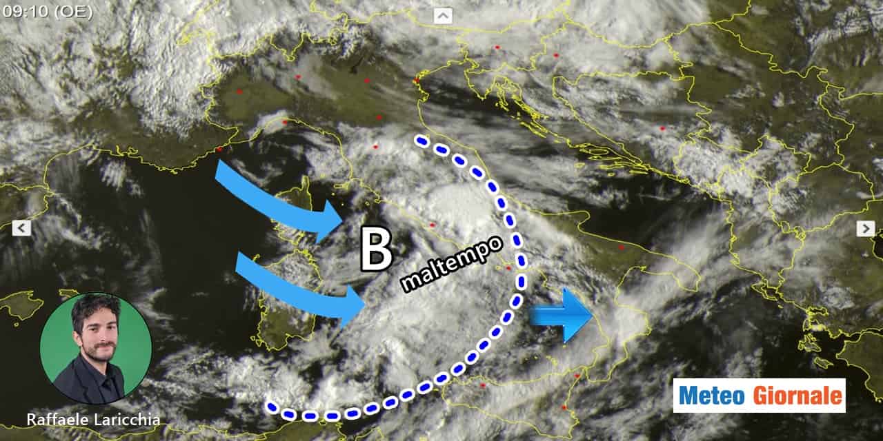 Meteo: altro giro altra corsa, depressione con temporali in azione