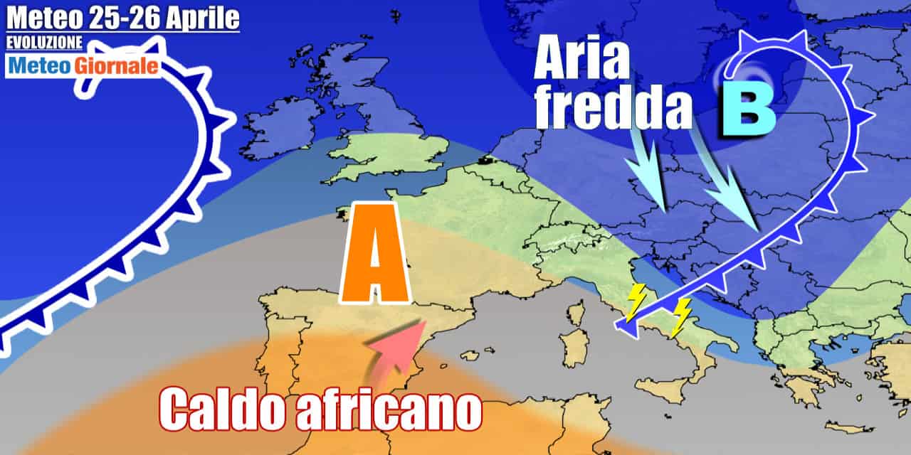 Meteo Italia: temporali a raffica, poi fiammata di caldo dall’Africa