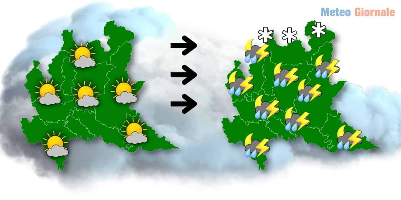 Meteo Lombardia: piogge e temporali in arrivo nei prossimi giorni