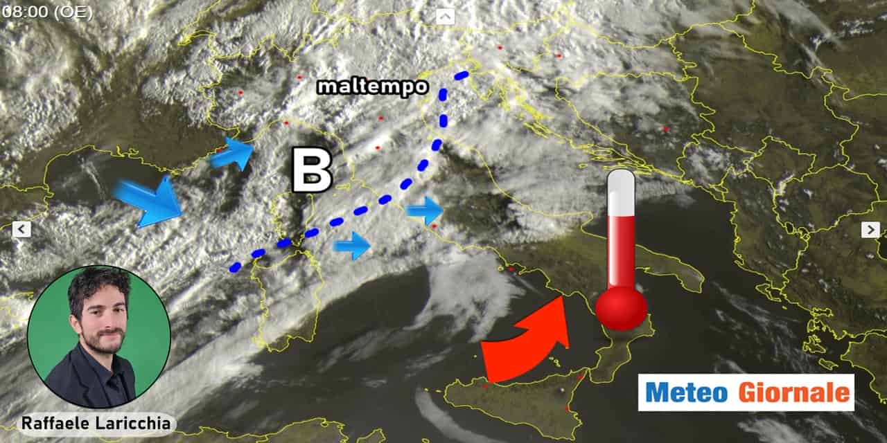 Meteo: maltempo per mezza Italia, assaggio di Maggio per il sud!