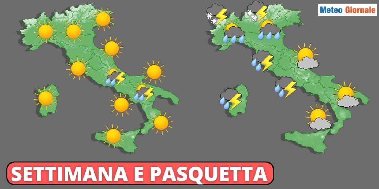 Meteo Pasquetta incerto: In settimana, forte perturbazione e neve su Alpi