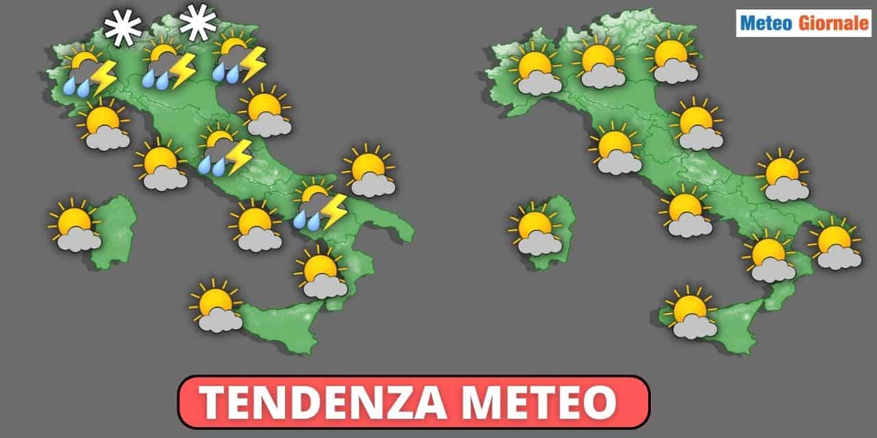 Meteo Week sino 25 Aprile: il rischio di temporali e temperature in Italia