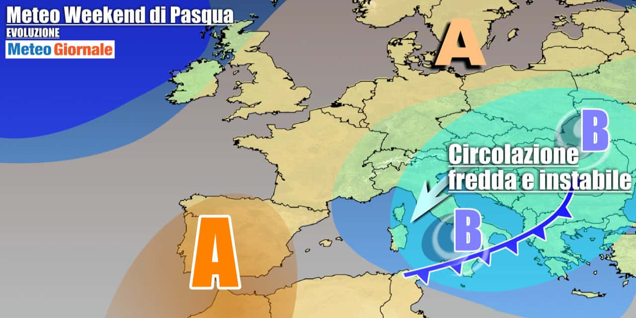 Meteo Italia: weekend Pasqua e Pasquetta fra temporali e freddo. Le novità