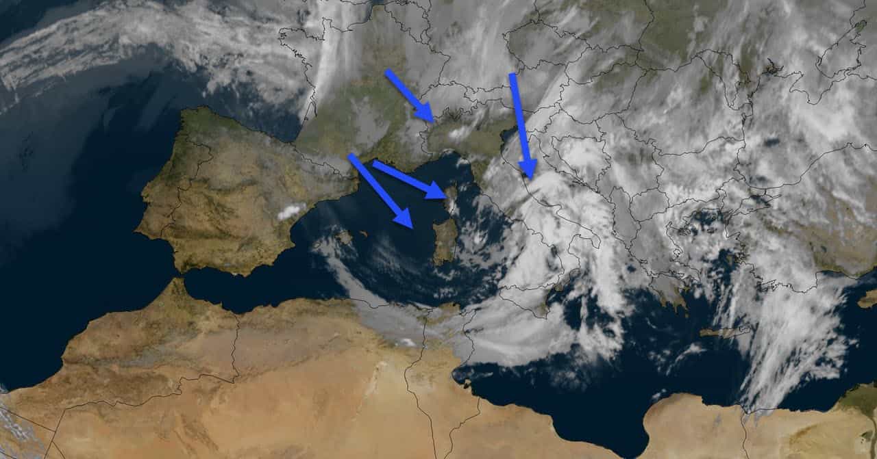 Meteo per oggi: perturbazione al Centro e Sud, le Venezie