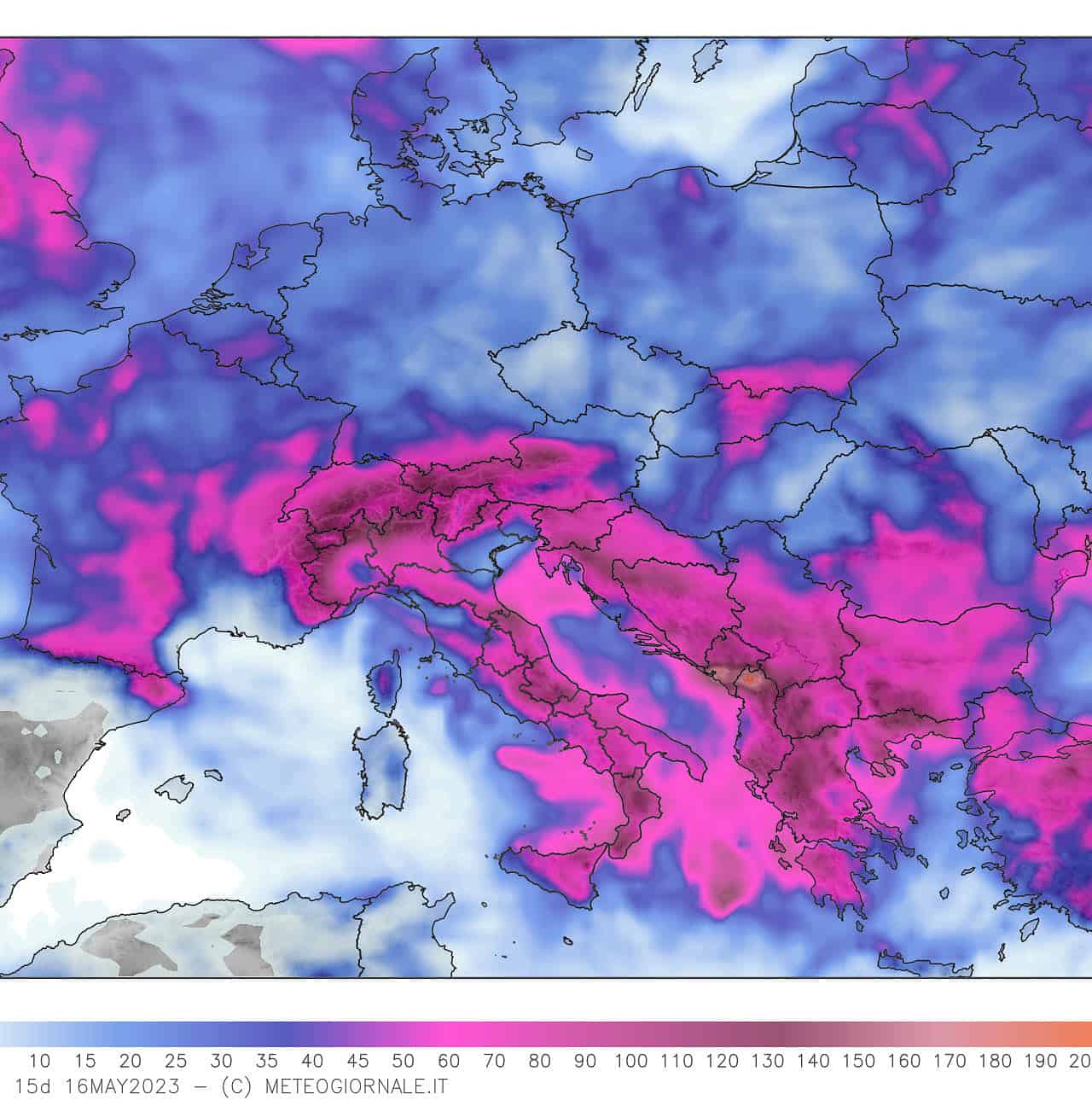 Ultim’ora meteo: previsioni estreme evidenziano l’estremizzazione climatica