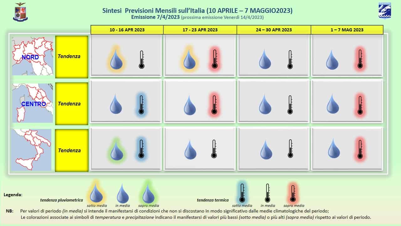 Meteo Aeronautica, previsioni sino al 7 Maggio 2023