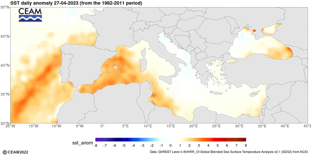 Meteo: il mare s’inizia a scaldare, con le prime ondate di caldo dal Sahara