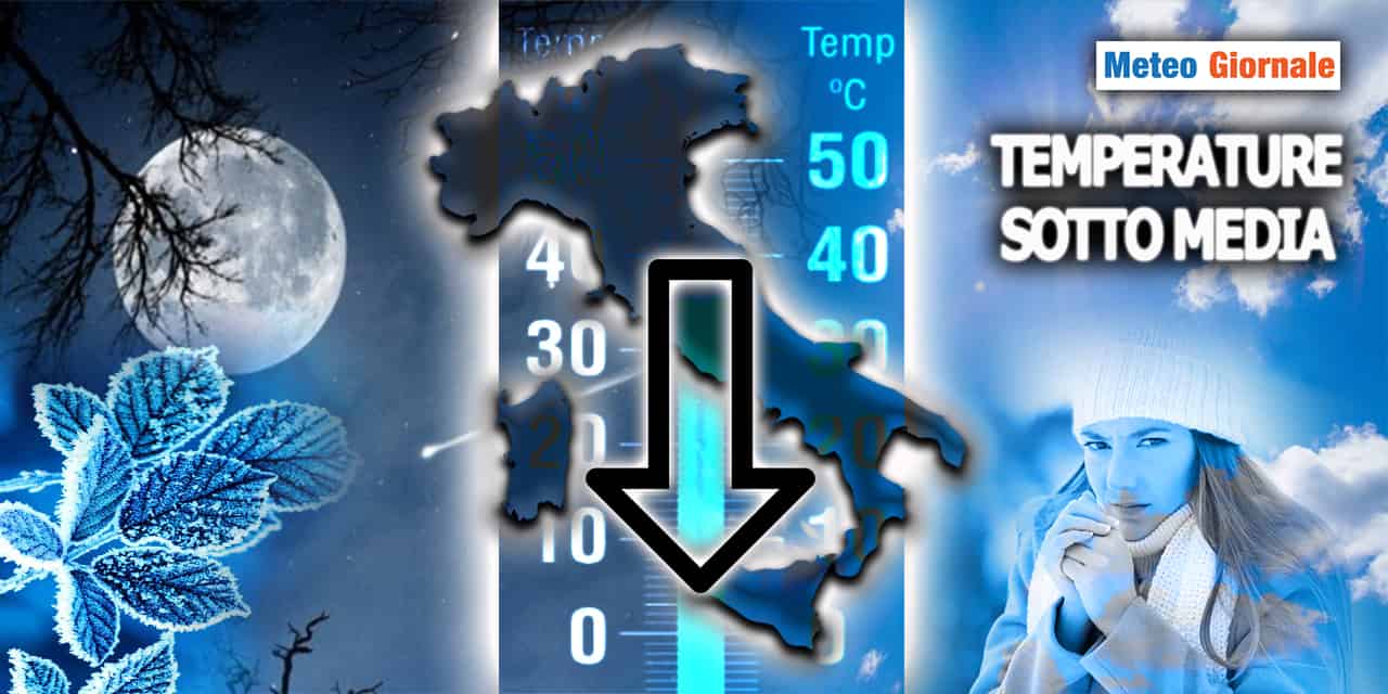 Meteo: Temperature sotto media, rischio gelate notturne