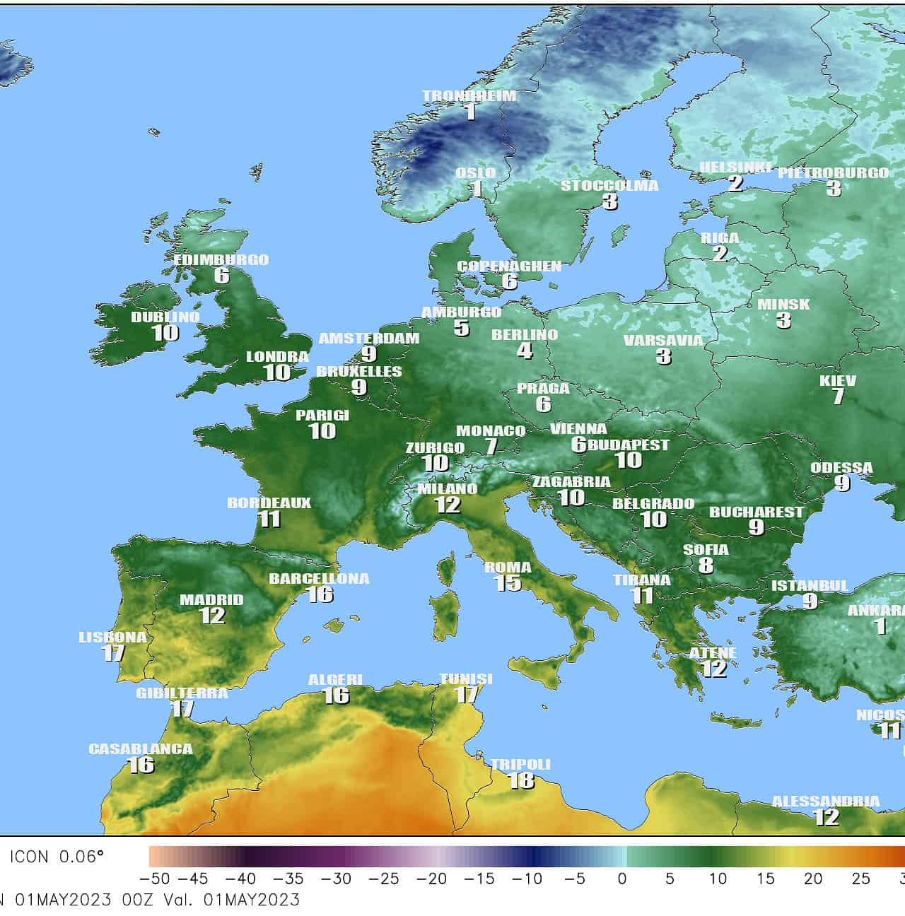 Ondata di freddo in Europa orientale