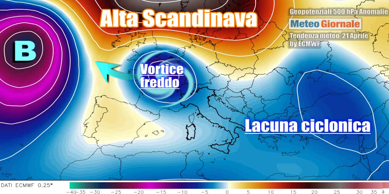 Meteo: ciclone polare in azione, con pioggia e neve, ma arriva un ribaltone