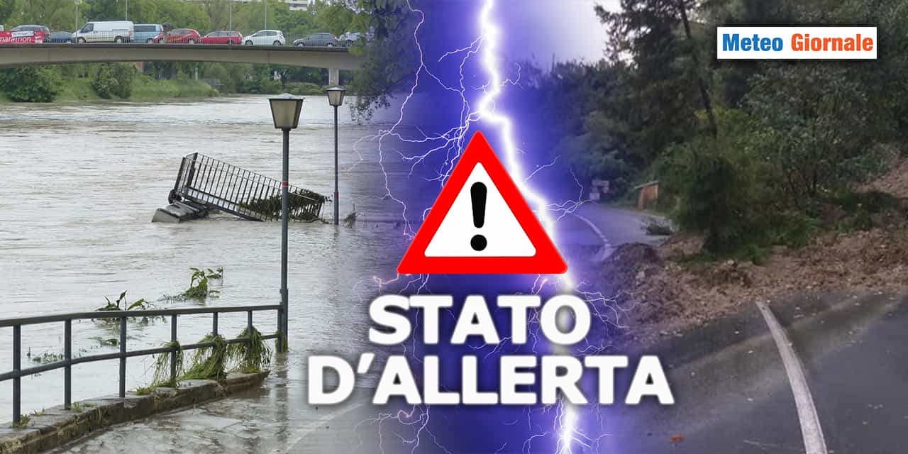 Meteo: Maltempo, 48 ore in stato di ALLERTA