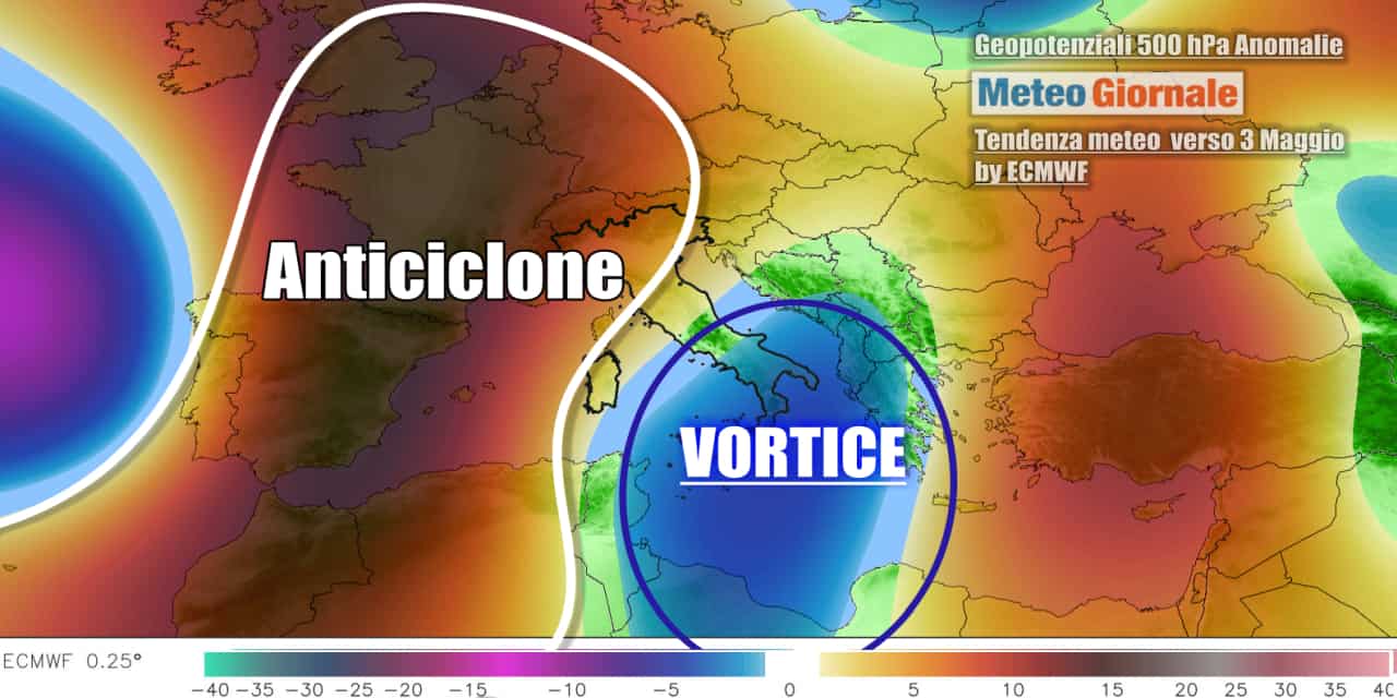 Meteo: vortice sull’Italia fino a metà settimana, poi clamoroso ribaltone