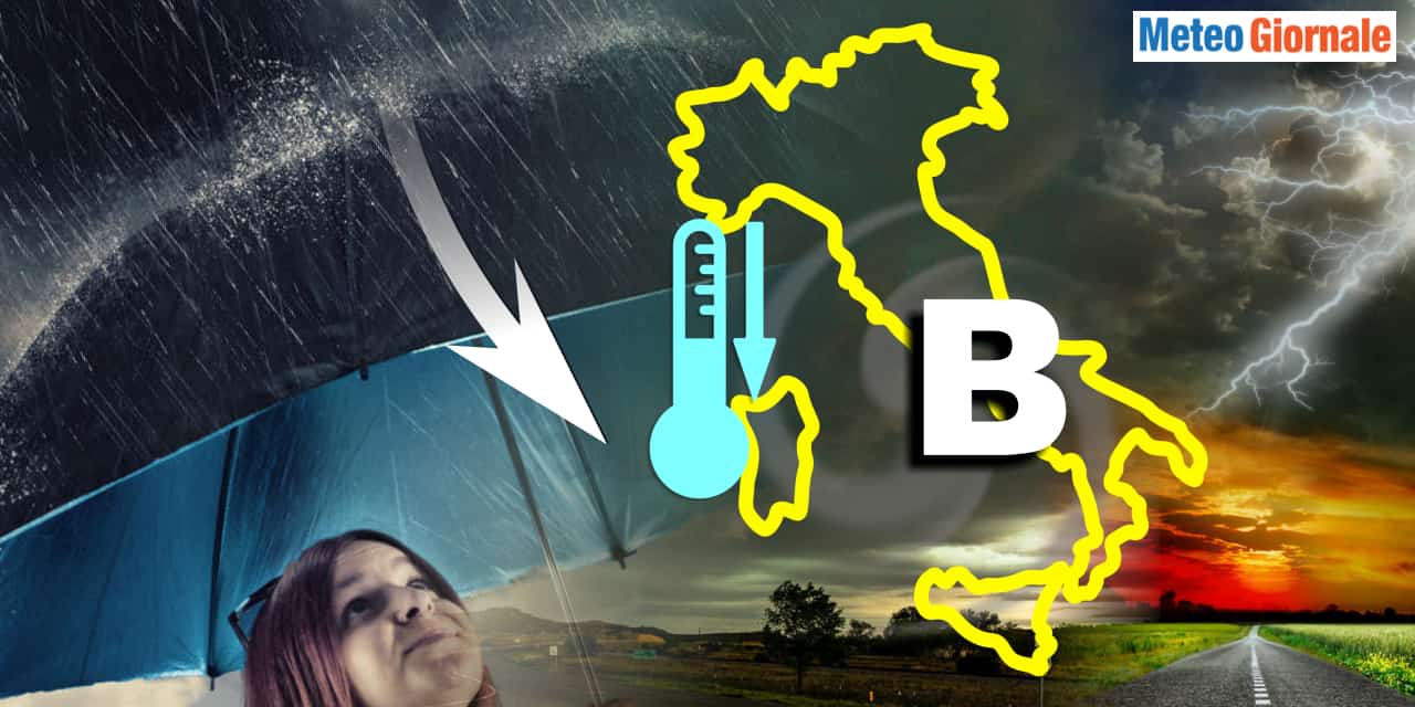 Meteo: clamoroso capovolgimento, tra maltempo e temperature in picchiata