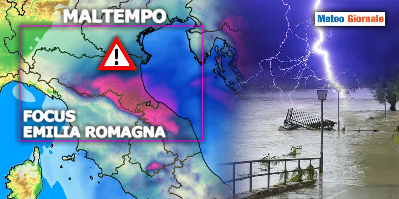 Meteo: Focus Emilia Romagna, rischio forte Maltempo. Ciclone nel Mediterraneo