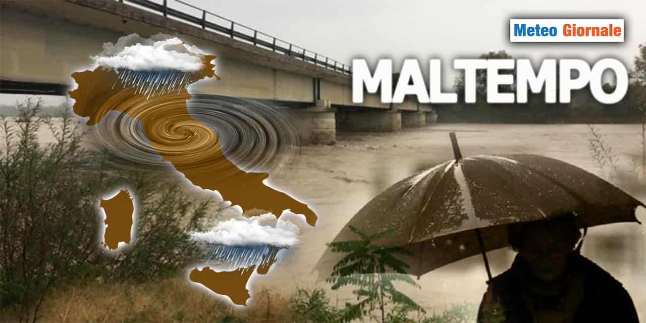 Potente ondata di MALTEMPO: meteo senza via di uscita