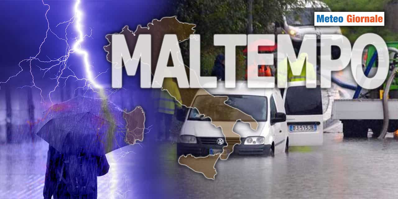 MALTEMPO davvero pesante, è meteo eccezionale