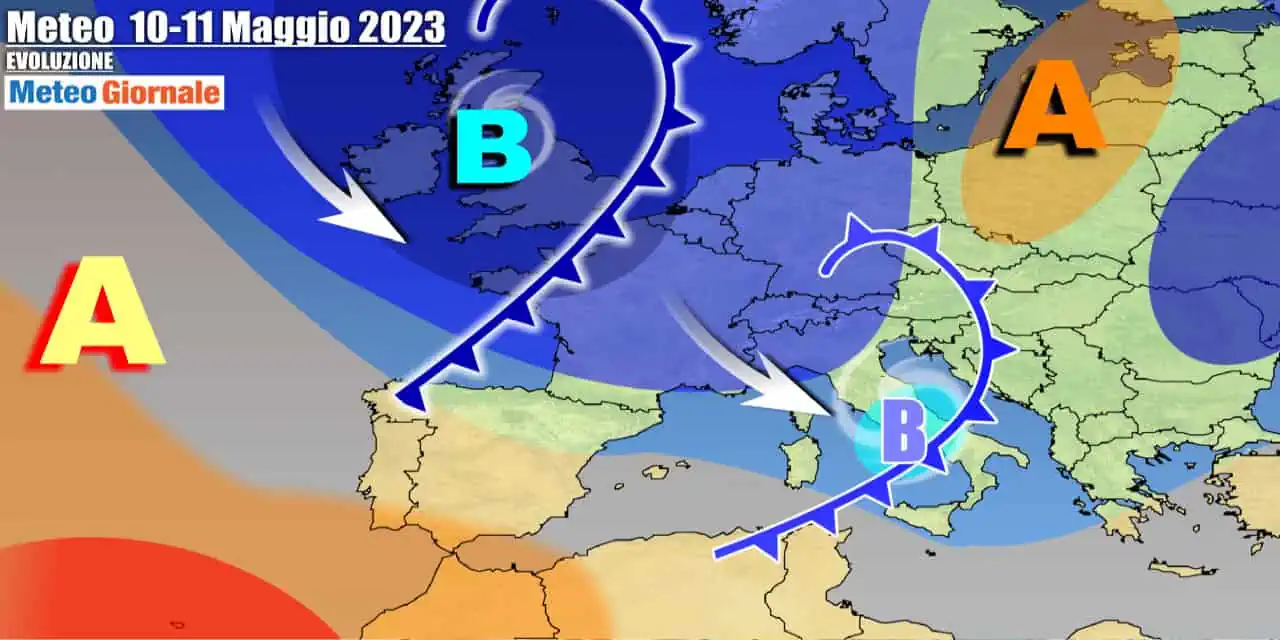Ciclone sull'Italia a metà settimana