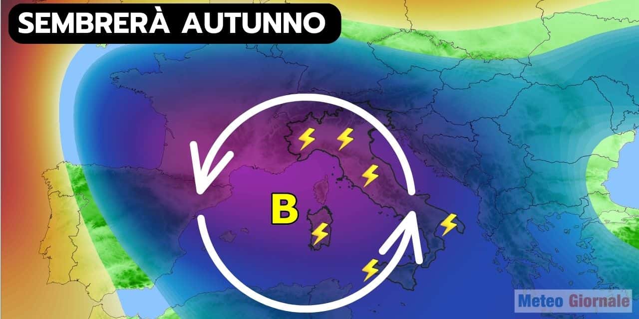 METEO 15 giorni, frequenti piogge e temporali