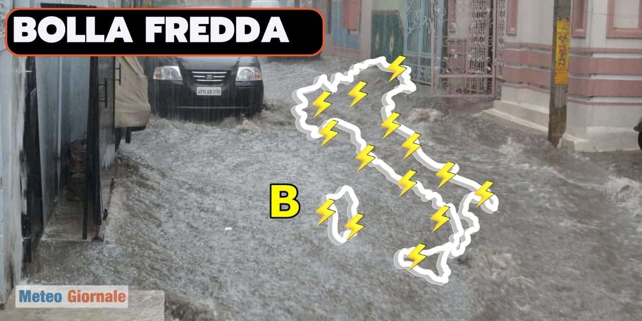 Bolla aria fredda: analisi meteo ed evoluzione del ciclone in formazione nel Mediterraneo
