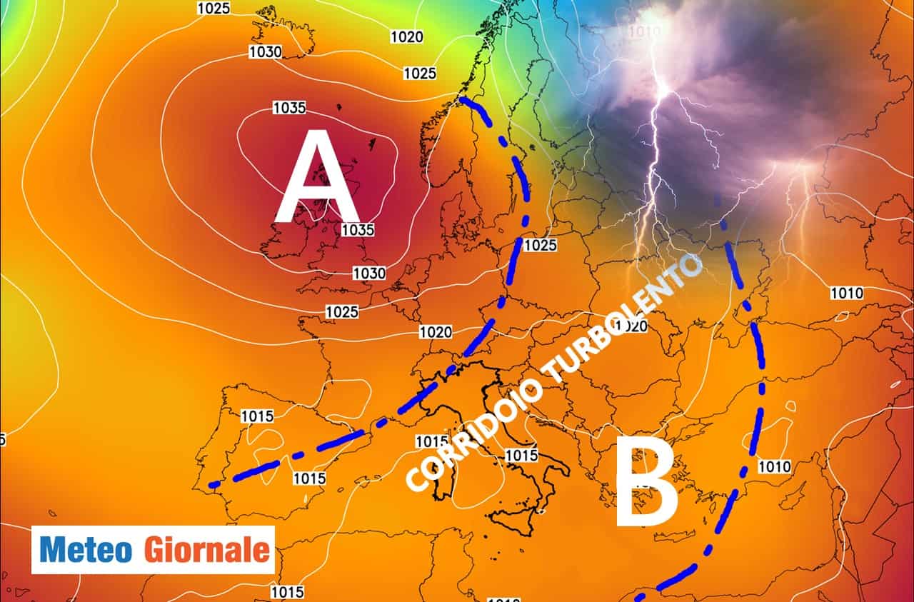 Meteo: corridoio turbolento non darà pace all'Italia!