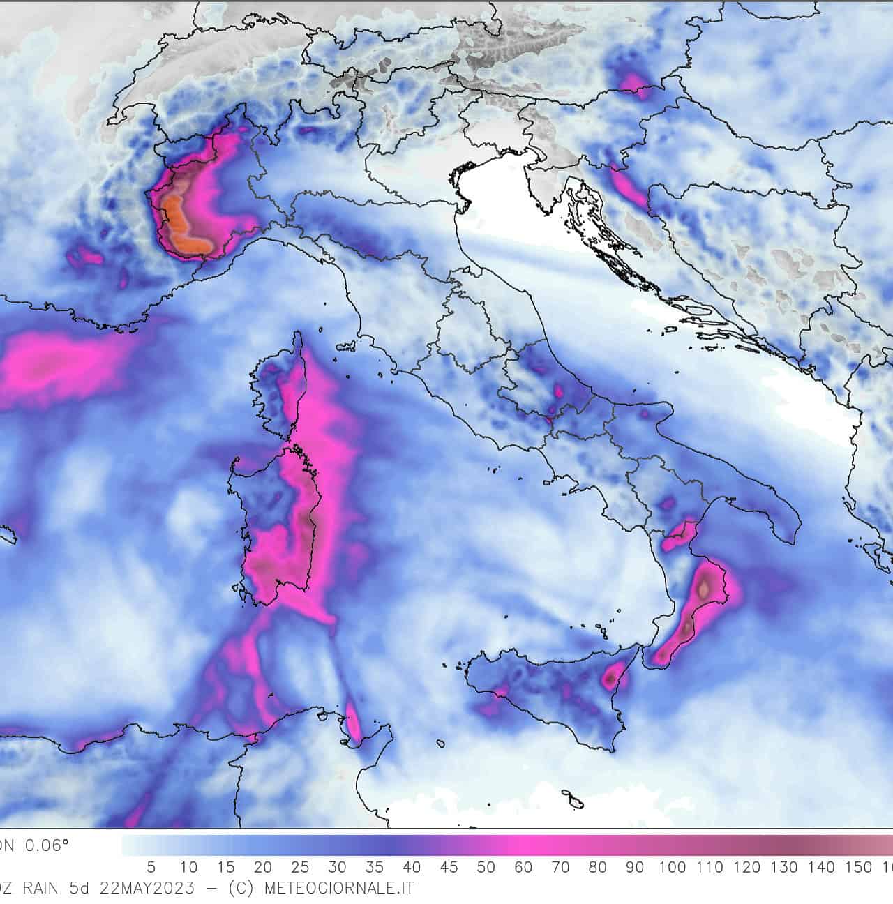 Meteo Italia, altre perturbazioni: mappe delle piogge previste