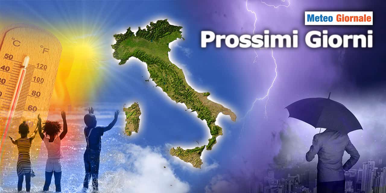 Meteo: Domenica e inizio Settimana con Temporali. Le zone a rischio. Bel tempo quando