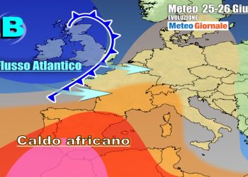 Scenario meteo più anticiclonico da domenica, ma senza più il caldo africano relegato ad ovest