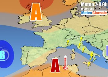 Evoluzione meteo di metà settimana sull'Italia