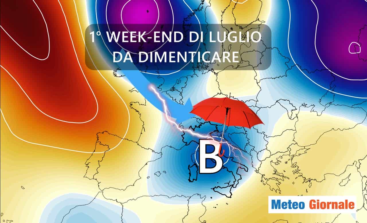 Meteo: primo week-end di Luglio da incubo