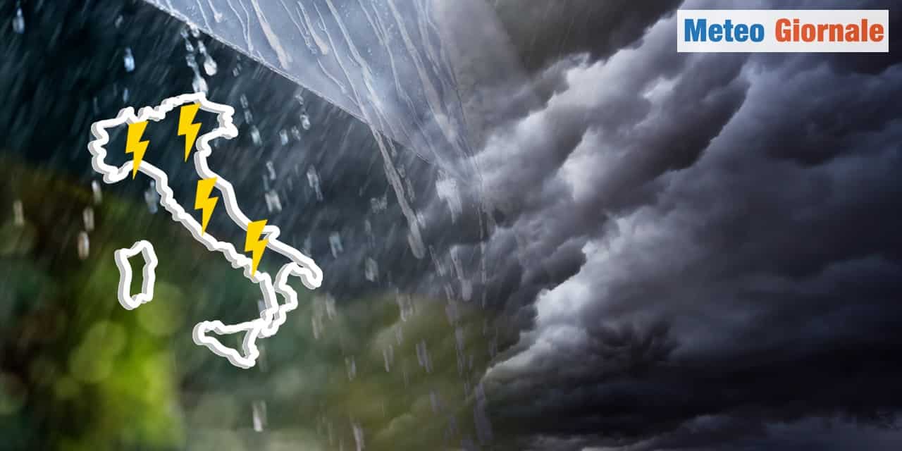 Previsioni meteo: forte maltempo da Venerdì, tanti temporali da nord a sud