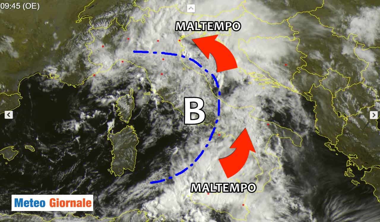 Meteo: oggi l'Estate si fa da parte, quanto maltempo!