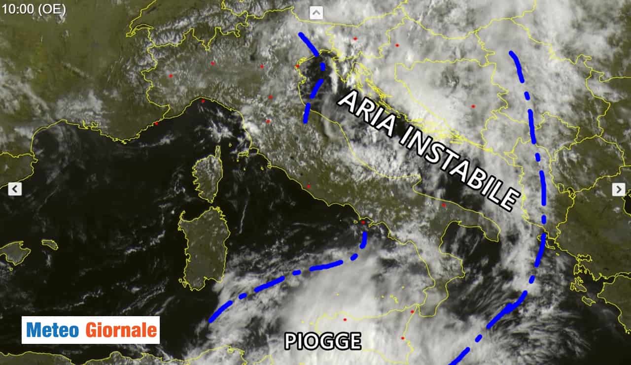 Meteo: Italia assediata dal maltempo, altri forti TEMPORALI