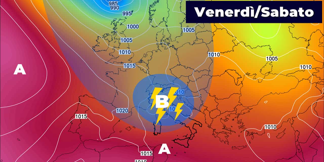Previsioni meteo: ci attendono SEVERI TEMPORALI fra qualche giorno