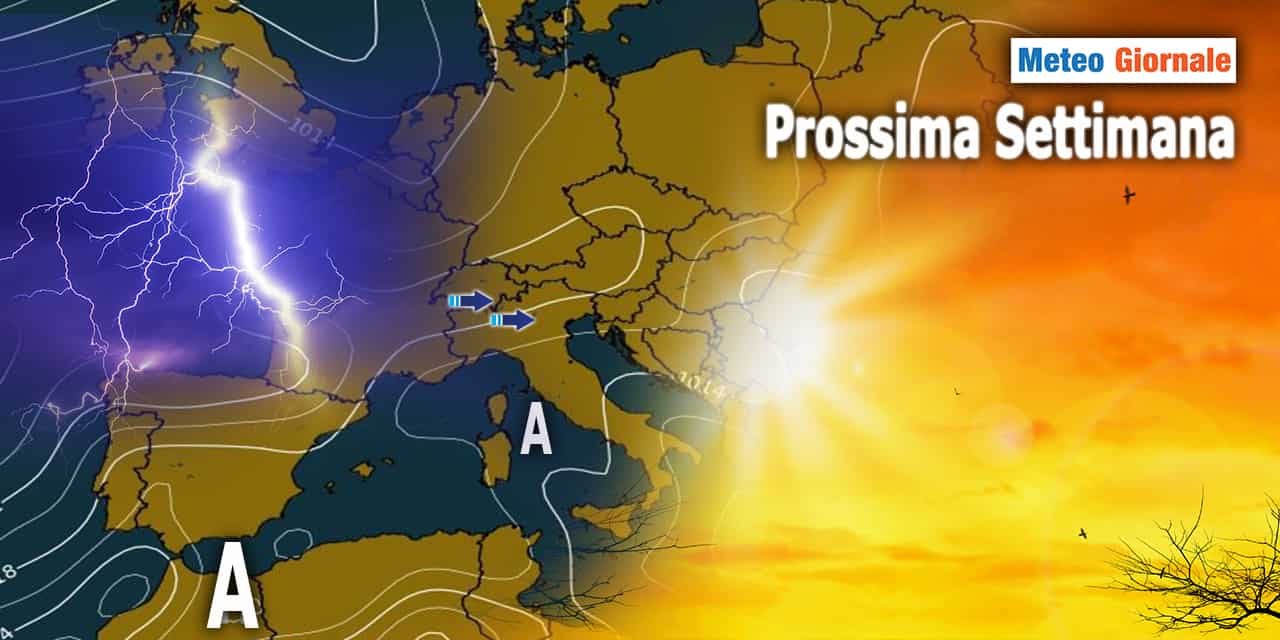 Meteo: Prossima Settimana, Pressione in aumento, ma non per tutti