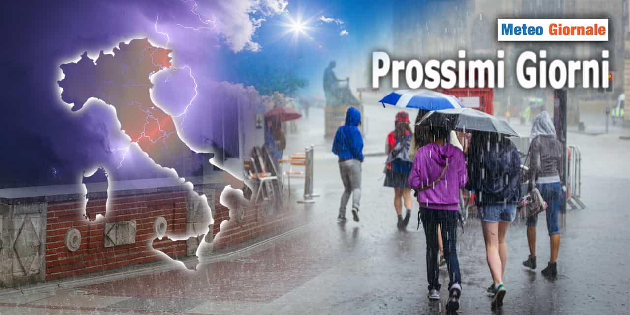 Meteo: Tanta Pioggia e forti Temporali almeno fino a Lunedì. Che caos!