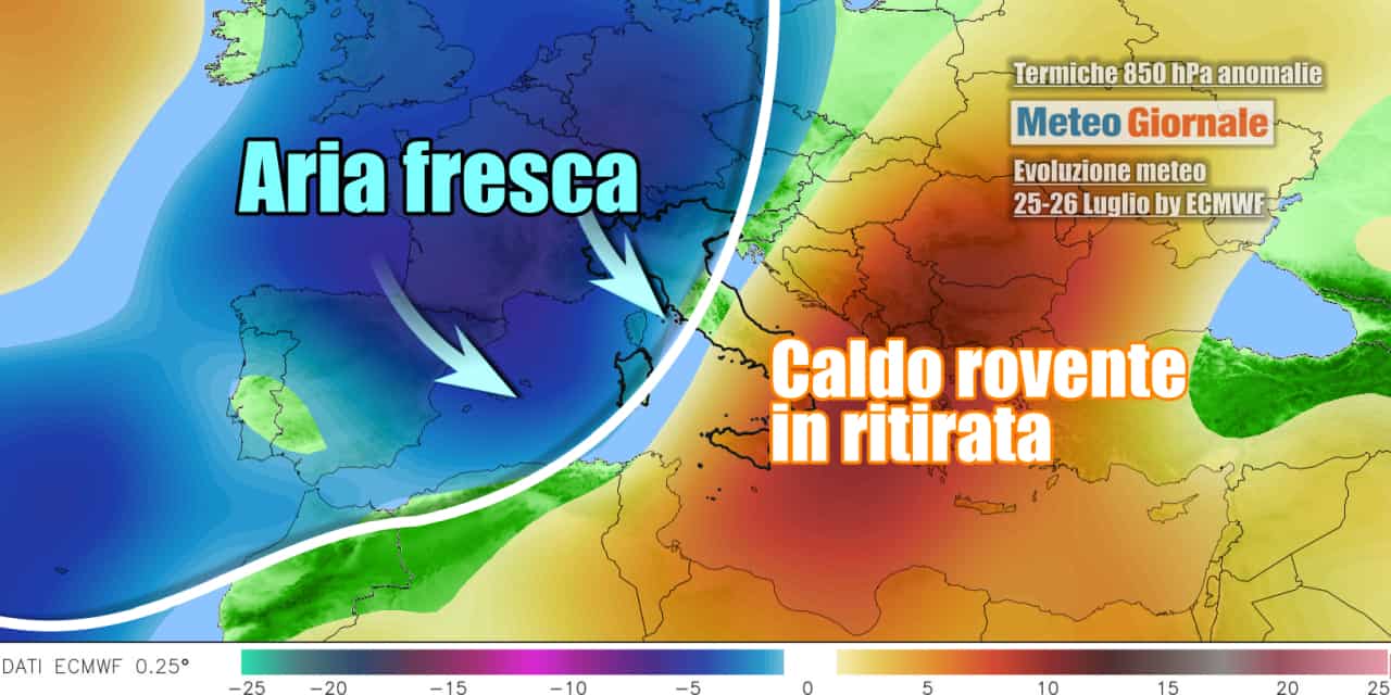Meteo: stop caldo e brusco refrigerio in arrivo, ci sono novità clamorose