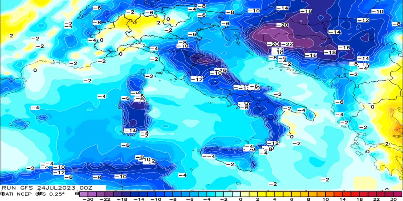 Temperature in netto calo nei prossimi giorni