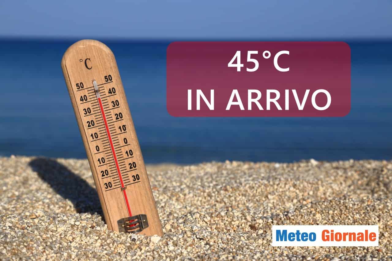 Meteo: caldo esagerato, si temono i 45 gradi